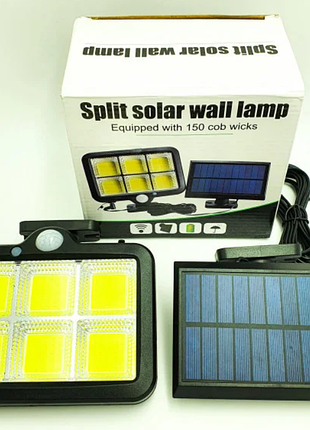 Вуличний ліхтар із датчиком руху split solar wall lamp на сонячній батареї nf-160c top shop ua_