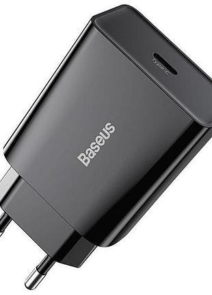 Сзу baseus speed mini quick charger 20w (1usb-c) (ccfs-s) черный