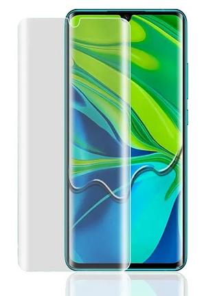 Захисне скло fiji curved uv для xiaomi mi note 10 / mi note 10 pro (mi cc9 pro) анти-відбитки (з клеєм та уф лампой) clear