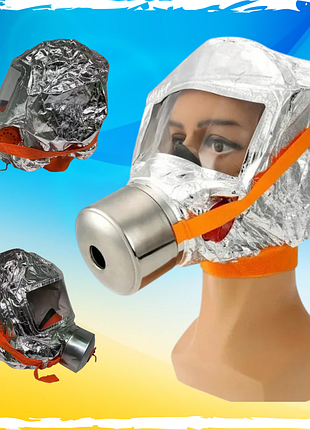 Маска противогаз из алюминиевой фольги. маска. панорамный противогаз fire mask, защита головы от радиации