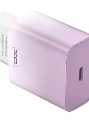 Сетевое зарядное устройство xo ce18 fasr charger type-c pd/qc 30w violet
