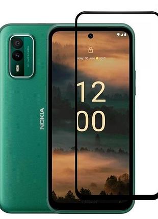 Захисне скло lux для nokia xr21 повна проклейка чорний
