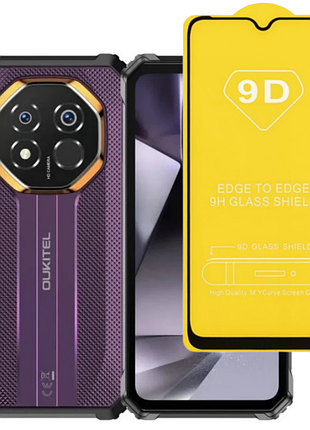 Захисне скло tdg 9d для oukitel g7 повна проклейка чорний