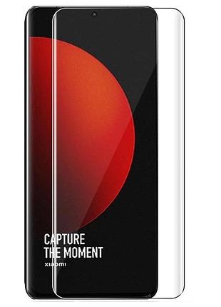 Захисне скло fiji curved uv для xiaomi 12 / 12x / 12s анти-відбитки (з клеєм та уф лампой) clear