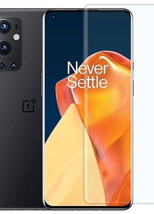 Захисне скло fiji curved uv для oneplus 9 pro анти-відбитки (з клеєм та уф лампой) clear