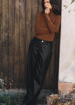 Светр жіночий трикотажний коричневий zara new