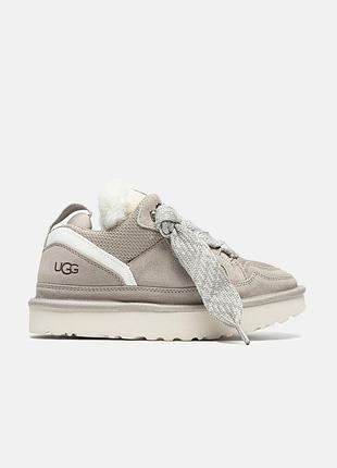 Жіночі сірі черевики ugg lowmel sneaker grey х угг бутс 37