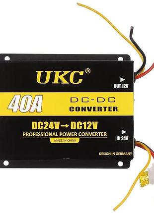 Преобразователь напряжения ukc dc/dc 24v-12v 40a ddc-40a