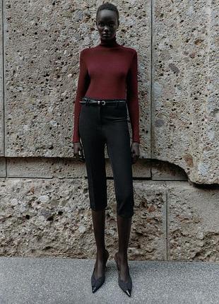 Светр жіночий трикотажний каштановий zara new