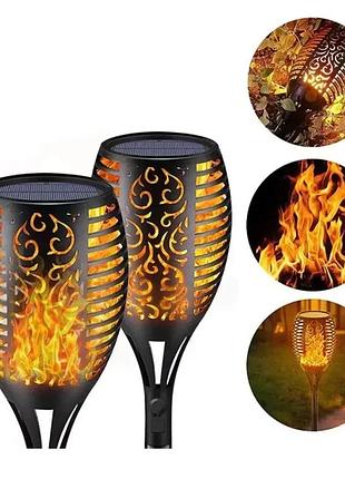 Водонепроникний ліхтар 52 см з ефектом полум'я solar flame led light sensor activated top shop ua_