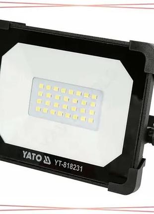 Прожектор yato 20вт 230в 1900лм 30 smd диодов для освещения улиц и помещений светильник sku_yt-818231