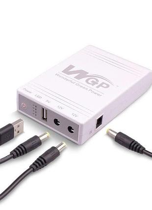 Mini ups wgp power bank для роутера 10400 mah джерело безперебійного живлення