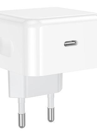 Сетевое зарядное устройство hoco c161a 1usb-c pd3.2 40w/60w белое