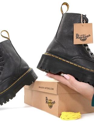 Сапоги кожаные зимние женские dr. martens jadon ❄️ хутро