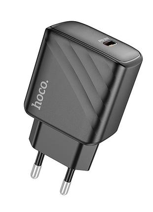 Сетевое зарядное устройство hoco cs22a value с одним портом type-c pd30w/pps/qc3.0/fcp/afc ес вилка black