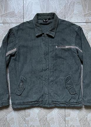 Куртка vintage quiksilver streamer lane cord jacket xl army green corduroy skate surf