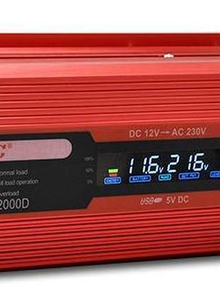 Преобразователь ukc kc-2000d 2000w с lcd дисплеем., инвертор ac/dc