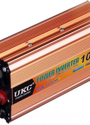Преобразователь напряжения инвертор ukc ssk 1000w ac/dc 12v-220v модифицированная синусоида