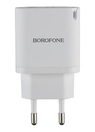 Комплект для быстрой зарядки с двумя портами borofone ba83a dual port fast charger set pd20w/qc3.0 с технологией pps с напряжением
