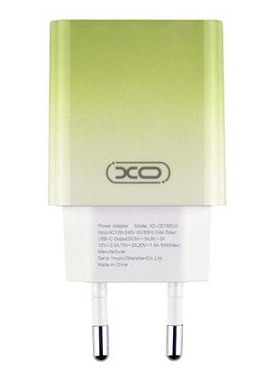 Сетевое зарядное устройство xo ce18 fasr charger разъем type-c pd/qc 30w yellow