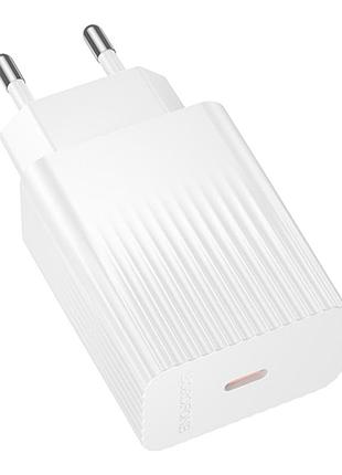 Сетевое зарядное устройство borofone bas73a source usb/type-c pd 20w/qc 3.0 быстрая зарядка для мобильных устройств white