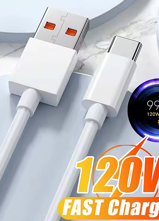 Кабель для быстрой зарядки телефона xiaomi 120w usb - type-c 2м, зарядный провод шнур юсб на тайп си