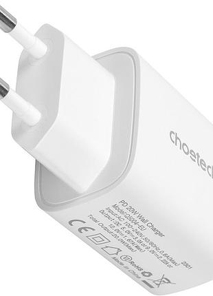 Зарядное устройство choetech usb type-c, 20w, pd3.0, qc3.0
