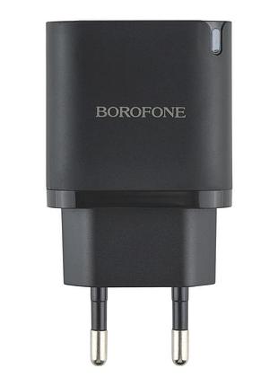 Сетевое зарядное устройство для быстрой зарядки с двумя портами borofone ba83a dual port fast charger set 1usb-c/1usb pd/qc 20w