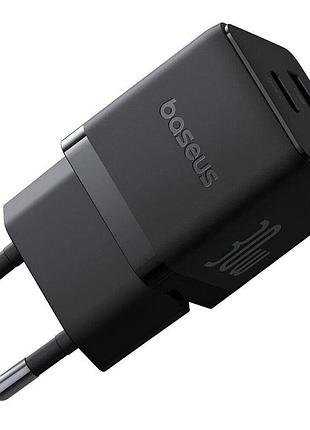 Сетевое зарядное устройство baseus palm fast charger c+u 30w eu cluster black