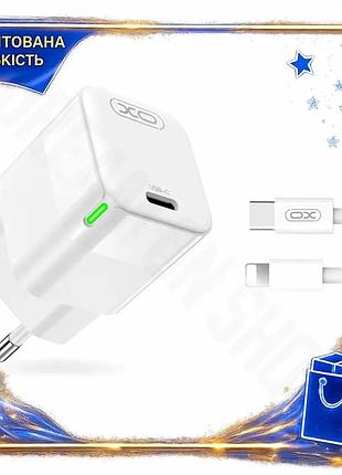 Dm зарядний пристрій xo специфікація 2.2 30вт gan з кабелем lightning для швидкого заряджання гаджетів spe|lz
