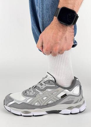 Asics gel-nyc gtx metallic grey white 4