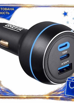 Dm автомобільний зарядний пристрій специфікація 2.2 brevia 130w 2xusb-c 1xusb-a для смартфонів та план spe|lz
