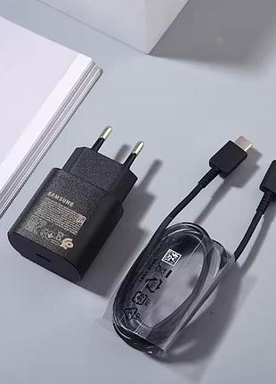Зарядное устройство samsung 25 вт ep-ta800 usb type c pd быстрая зарядка black