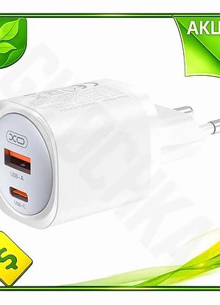 Ve зарядний пристрій xo 30w new version зарядний для смартфонів і планшетів з двома портами usb-c usb- n6w_ver