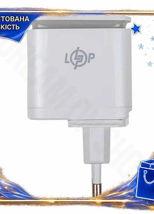 Dm зарядка для телефону специфікація 2.2 logicpower 25w з нічником та кабелем type-c швидка зарядка дл spe|lz