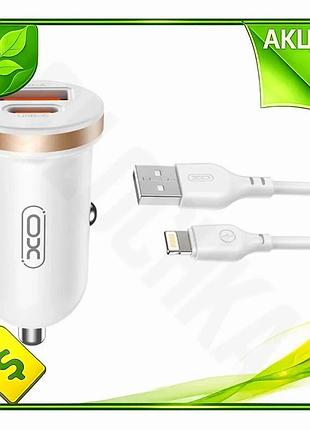Ve автомобільний зарядний пристрій xo new version cc56 30w usb-c та usb-a для смартфонів та планшетів n6w_ver