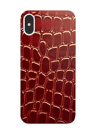 Защитная пленка кожа крокодила на заднюю панель для iphone x