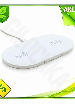 Ve двойная беспроводная зарядная станция new version xd design 5w белая для смартфонов и наушников qi n6w_ver