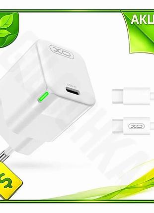 Ve мережевий зарядний пристрій xo new version 30w з type-c кабелем швидка зарядка для телефону та план n6w_ver