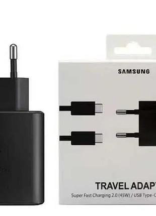 Зарядний пристрій samsung usb-c super charger с кабелем 45w ep-ta845