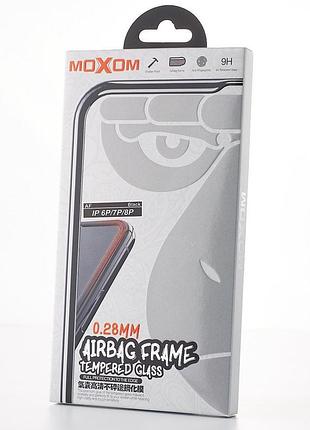 Защитное стекло moxom af airbag для iphone 6 plus / iphone 7 plus/ iphone 8 plus черный