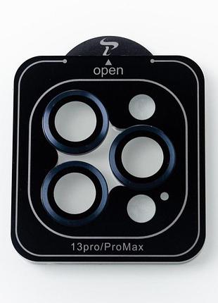 Захисне скло для камери dark iphone 13 pro / iphone 13 pro max синій