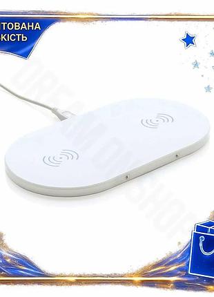 Dm двойная беспроводная зарядная спецификация 2.2 станция xd design 5w белая для смартфонов и наушнико spe|lz