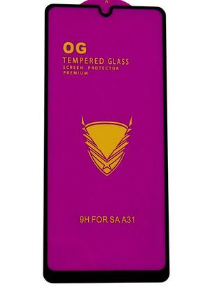 Захисне скло og протиударне для samsung a22/a31/a32/a33/m22/m32 чорне