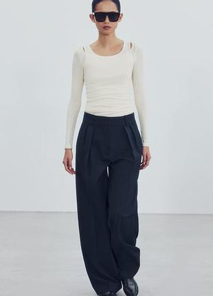 Футболка подвійна багатошарова біла жіноча zara new