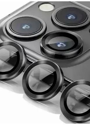 Защитное стекло для камеры iphone 12 pro закаленное защита от царапин черное