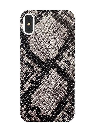 Защитная пленка кожа питона (серая) на заднюю панель для iphone x
