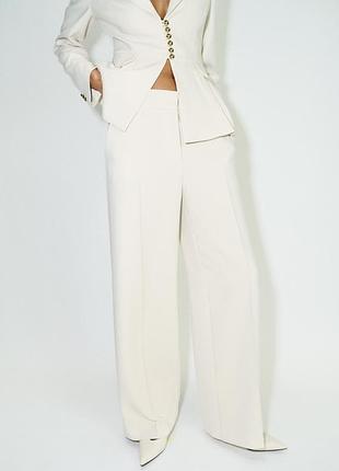 Брюки белые женские прямого кроя zara new