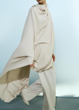 Шарф бежевий однотониий soft zara new