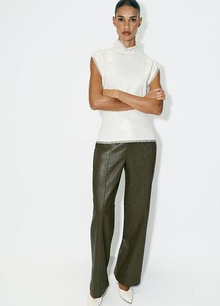 Топ женский трикотажный белый zara new